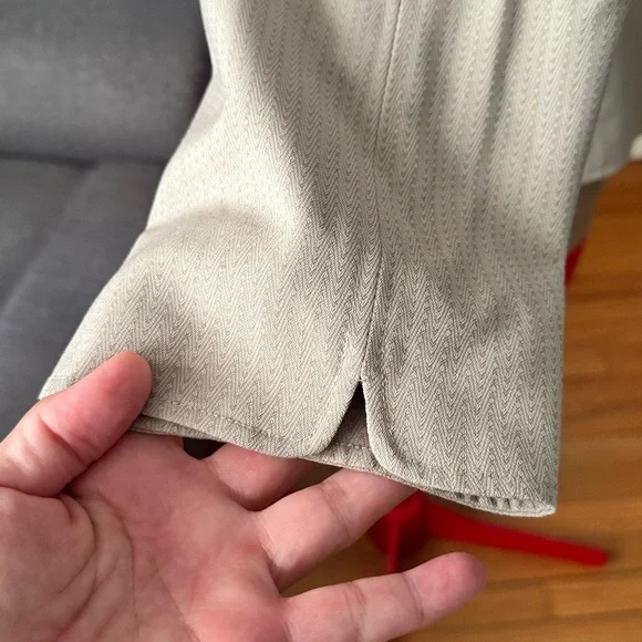 Tailored Tan Suit Jacket with 3/4 Sleeves - Picture 8 of 11